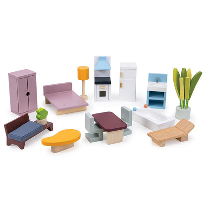 Mentari - Cedar Chalet Dollhouse with Furniture - Dolls