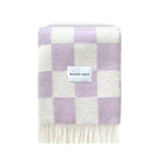 Maison Deux - Checkerboard Blanket - Lilac/White - Room Decor