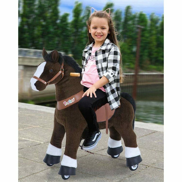 PonyCycle, Inc. - Chocolate Brown Model U Ride-On Horse - 4-7 Years - Plush
