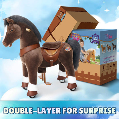 PonyCycle, Inc. - Chocolate Brown Model Y Horse Ride on Toy - 4-7 Years - Outdoor