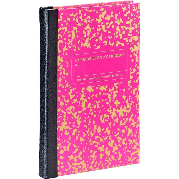 Graphic Image - Composition Notebook in Neon Pink/Gold Leather - Books