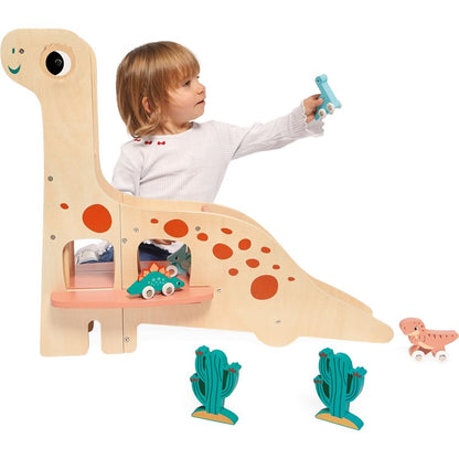 Janod - Dinosaur Garage Playset - Preschool