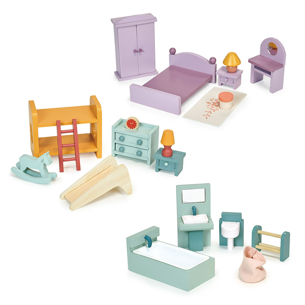 Mentari - Dollhouse Upstairs Furniture Bundle - Dolls