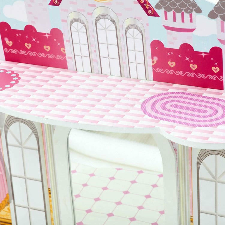 Teamson Kids - Dreamland Castle Play Vanity Set - White / Pink - Room Decor