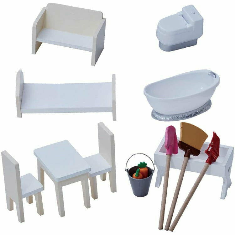 Teamson Kids - Dreamland Farm House Dollhouse - White / Grey - Preschool
