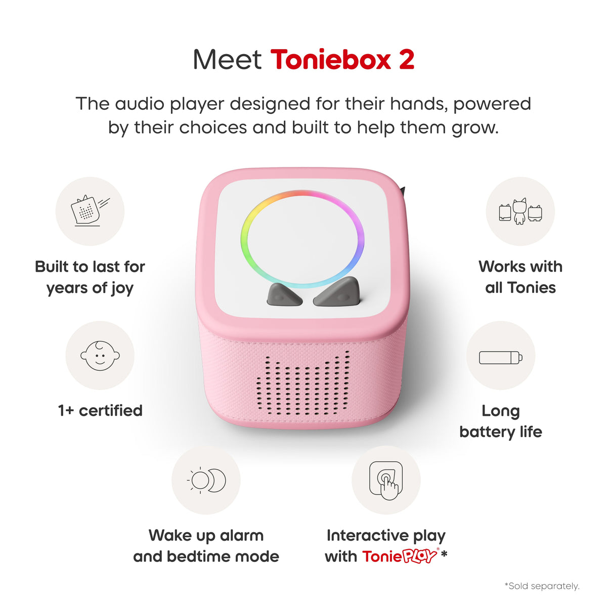 Tonies - Exclusive Toniebox 2 Bundle: Ocean + Farm - Cloud Pink - Electronics