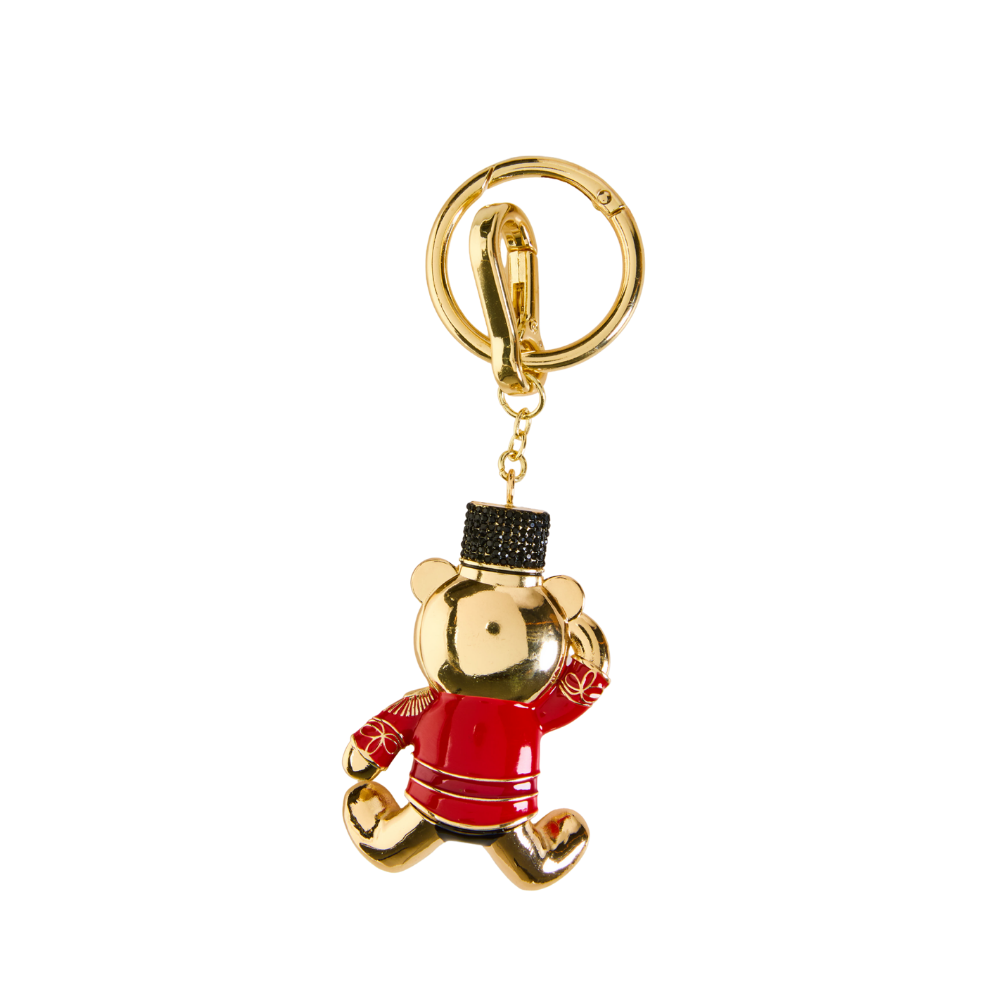 FAO Schwarz - FAO Chrome Bear Keychain - Gold - Souvenirs