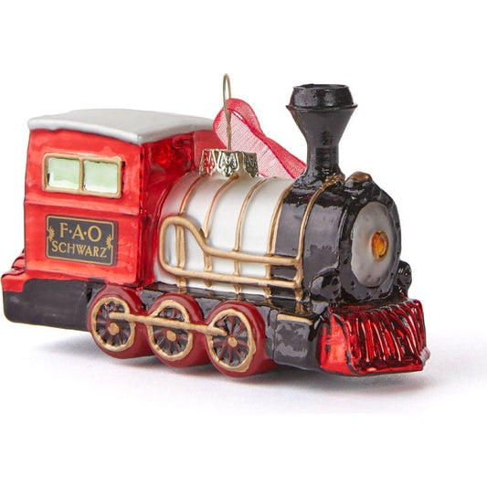 FAO Schwarz - FAO Schwarz Train Glass Ornament - Holiday