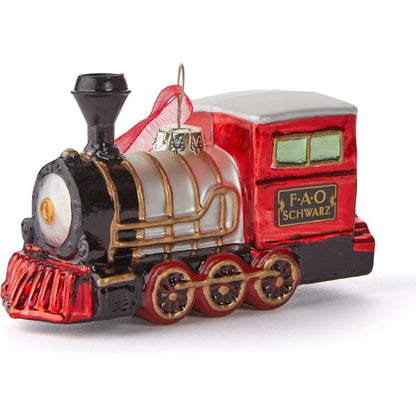 FAO Schwarz - FAO Schwarz Train Glass Ornament - Holiday