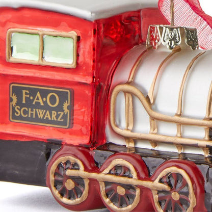 FAO Schwarz - FAO Schwarz Train Glass Ornament - Holiday
