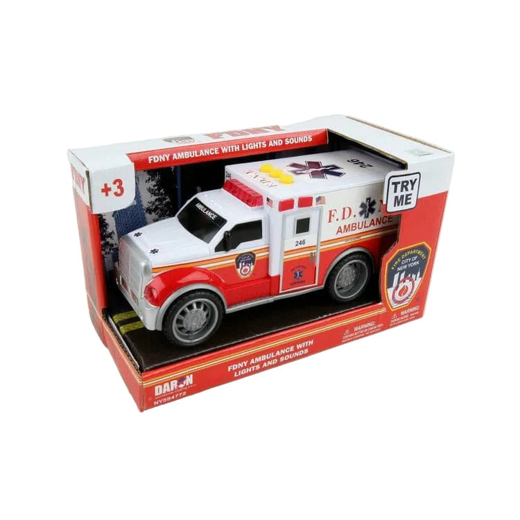 Daron Worldwide Trading, Inc. - FDNY Ambulance Toy with Lights & Sound - Vehicles