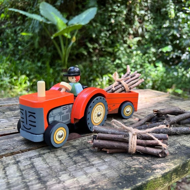 Tender Leaf Toys - Farmyard Tractor Toy - Preschool