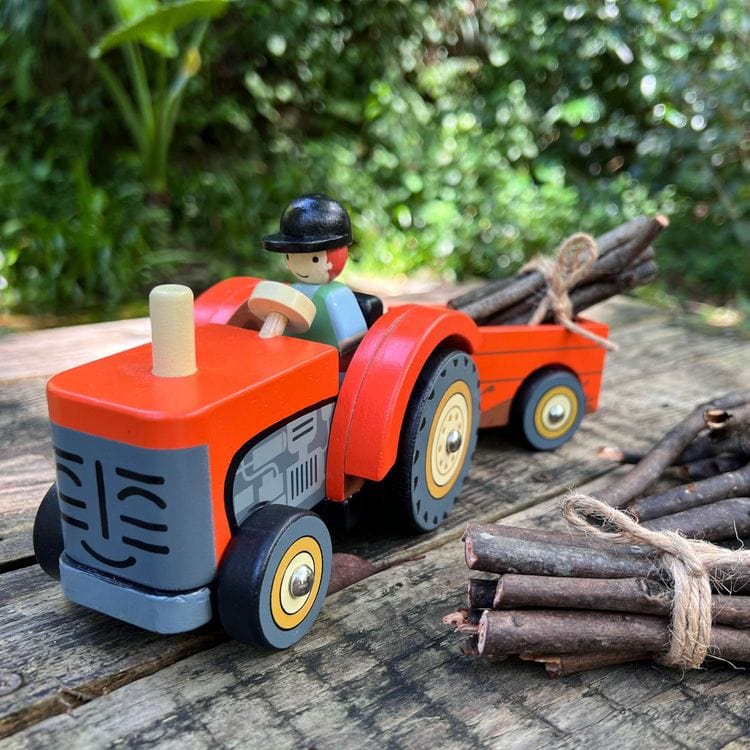 Tender Leaf Toys - Farmyard Tractor Toy - Preschool
