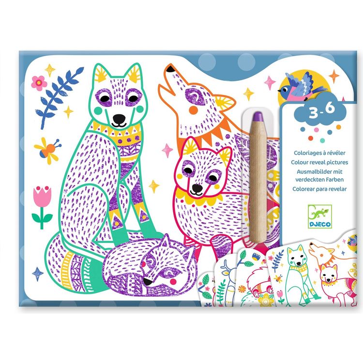 Djeco - Forest Families Coloring Set - Creativity