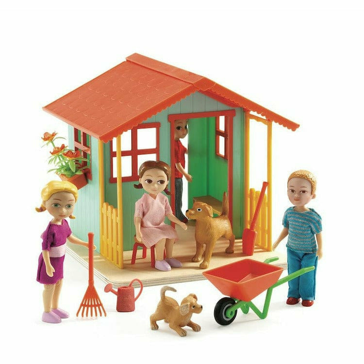 Djeco - Garden Shed Dollhouse Set - Dolls