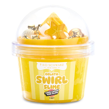 FAO Schwarz - Gelato Swirl Slime – Luxe Lemon Icee Slime - Creativity