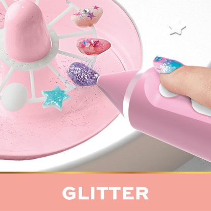 FAO Schwarz - Glitz & Glam Nail Studio Custom Press-On Nail Kit - Fashion Activity and Roleplay