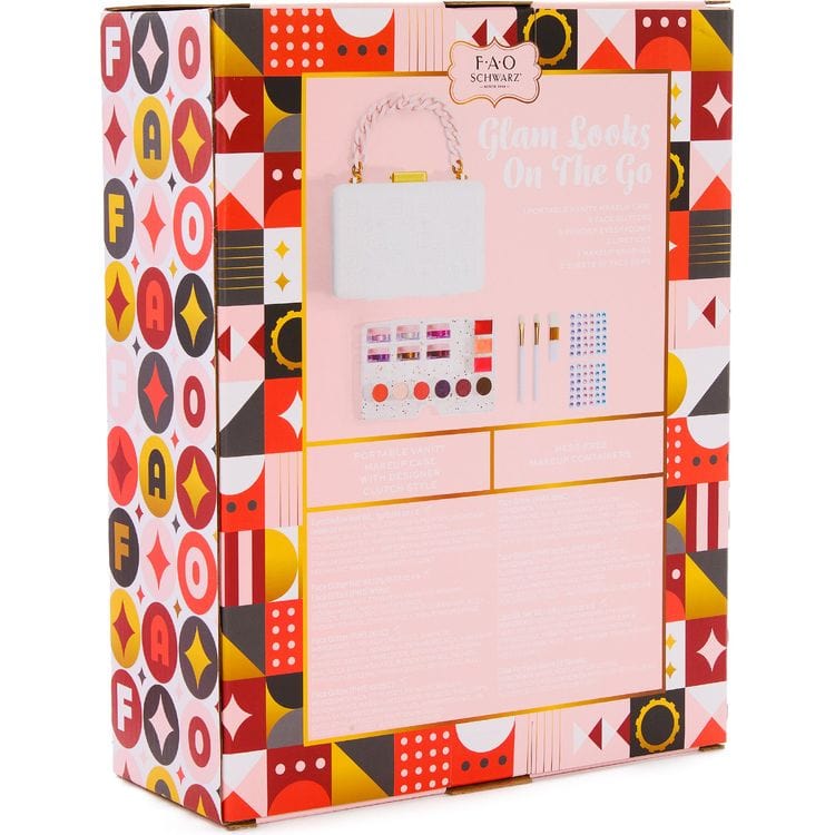 FAO Schwarz - Glitz & Glam Portable Vanity Makeup Case - Fashion Activity and Roleplay