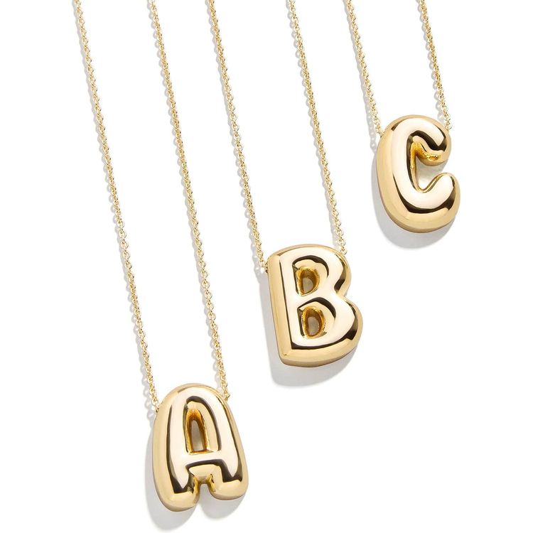 Minibar by BaubleBar - Gold Bubble Initial Necklace - A - Trend Accessories
