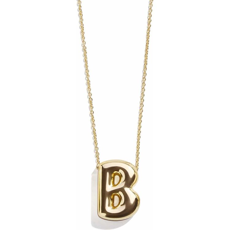 Minibar by BaubleBar - Gold Bubble Initial Necklace - B - Trend Accessories
