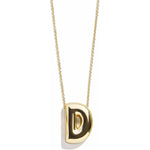 Minibar by BaubleBar - Gold Bubble Initial Necklace - D - Trend Accessories