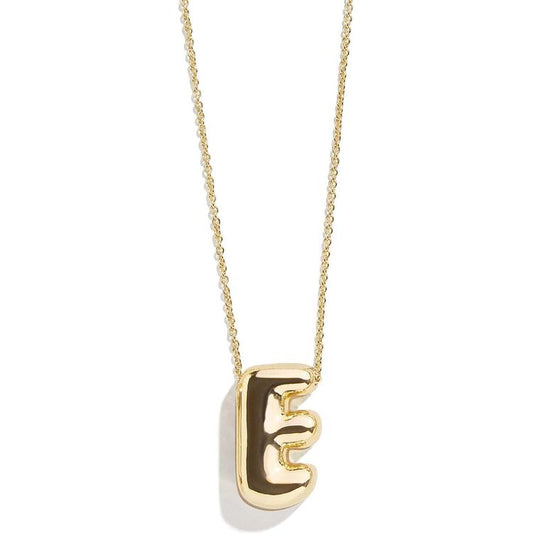 Minibar by BaubleBar - Gold Bubble Initial Necklace - E - Trend Accessories