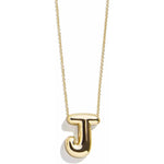 Minibar by BaubleBar - Gold Bubble Initial Necklace - J - Trend Accessories
