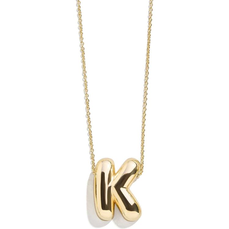 Minibar by BaubleBar - Gold Bubble Initial Necklace - K - Trend Accessories