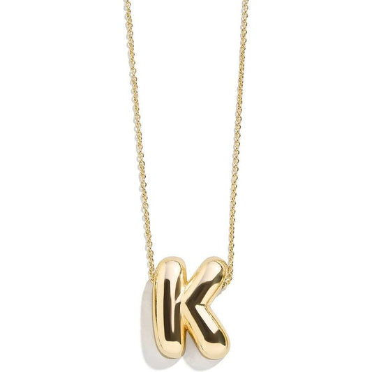 Minibar by BaubleBar - Gold Bubble Initial Necklace - K - Trend Accessories