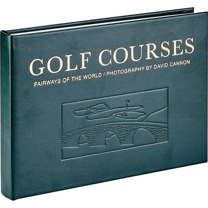 Graphic Image - "Golf Courses: Fairways of the World" Book in Green Bonded Leather - Books