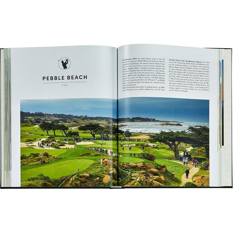 Graphic Image - "Golf: The Ultimate Book" in Green Bonded Leather - Books