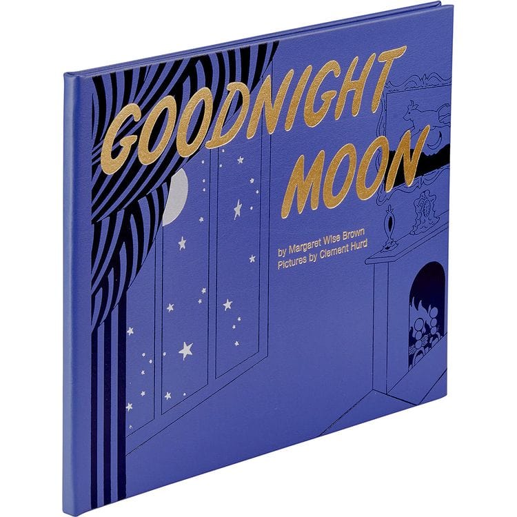 Graphic Image - "Goodnight Moon" Book in Blue Bonded Leather - Books