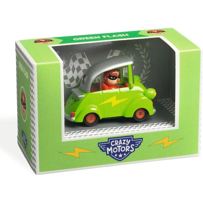 Djeco - Green Flash Crazy Motors Car Toy - Vehicles