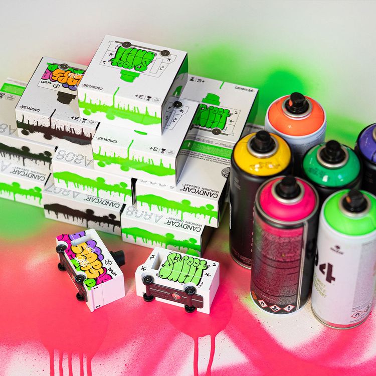 Candylab - Green Graffiti Van Toy Car - Vehicles