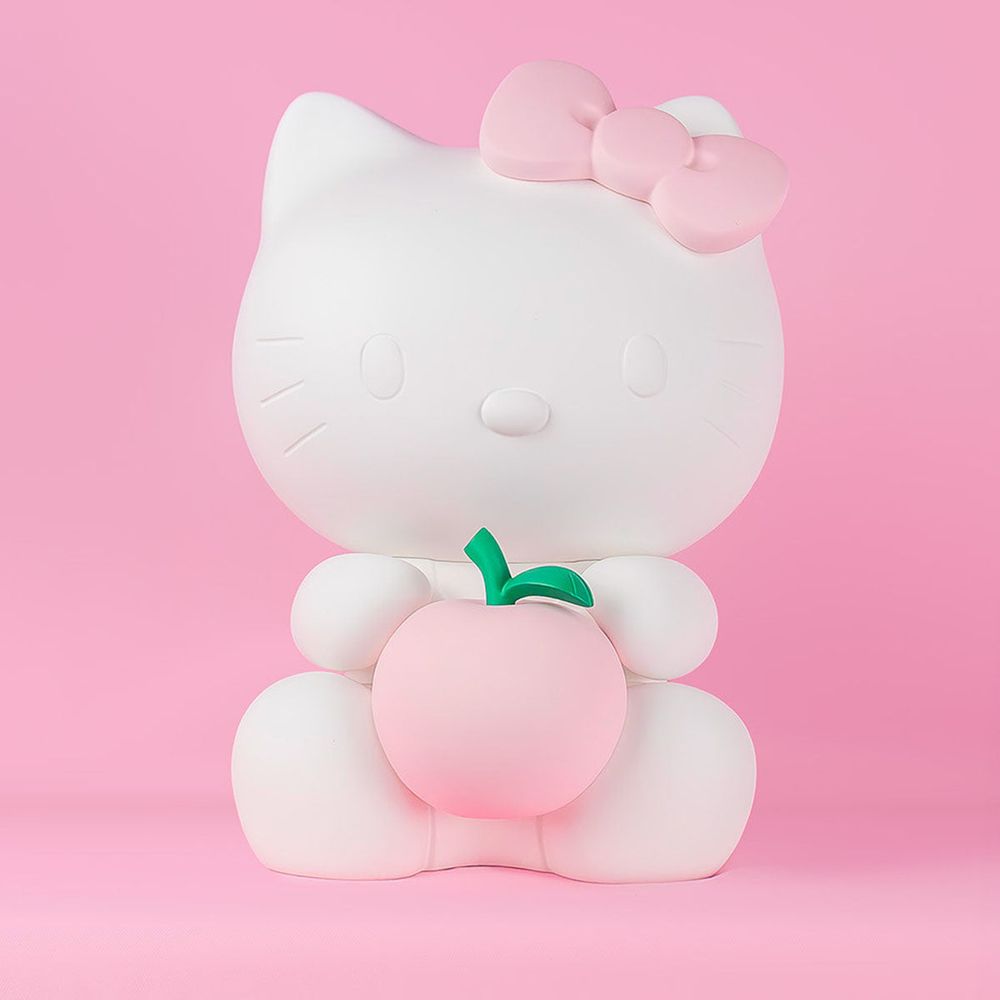 Leblon Delienne - Hello Kitty Figure with Pastel Pink Apple - 10.2" - Collectibles