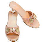 Souza - High-Heel Clarisse Slipper (Gold Peach) - Size 10-11 - Dress up