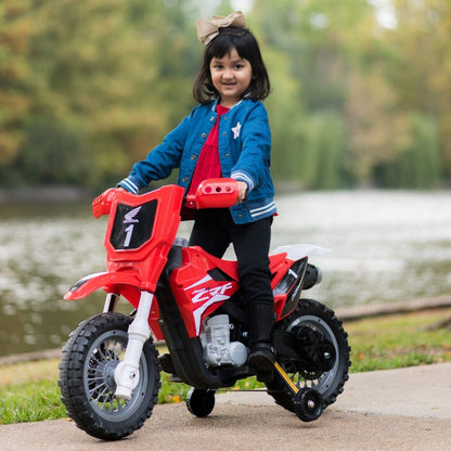 Best Ride on Cars - Honda CRF250R Dirt Bike 6V Red - Outdoor