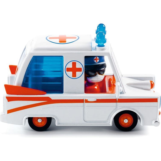 Djeco - Hurry Ambulance Crazy Motors Car Toy - Vehicles