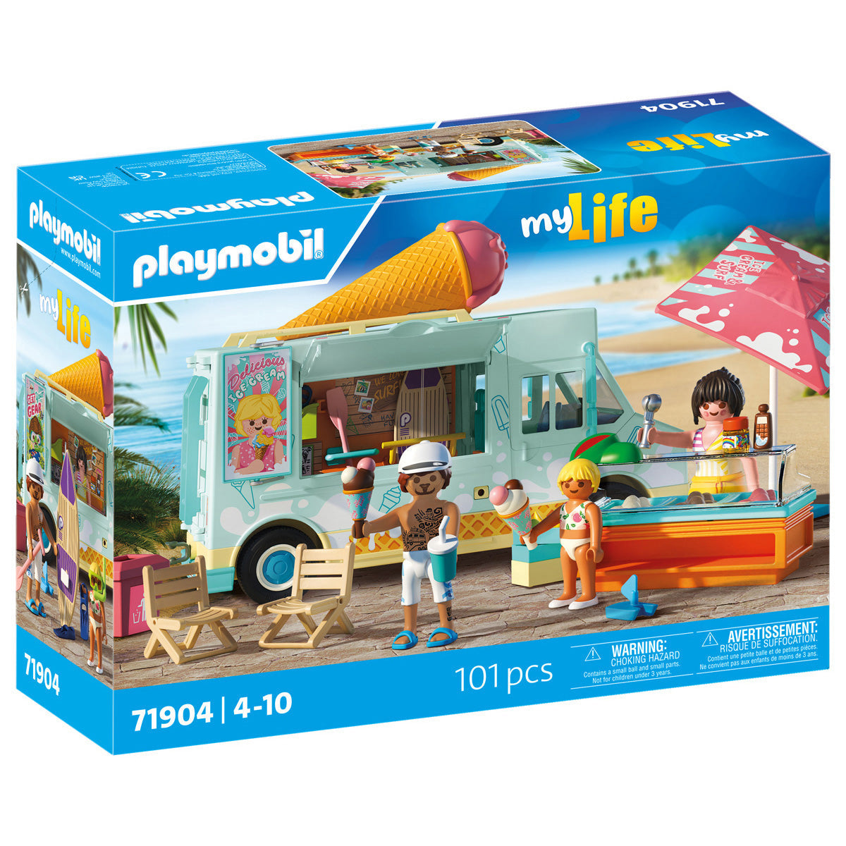 Playmobil - Ice Cream Truck with Surf Shop Playset - Preschool