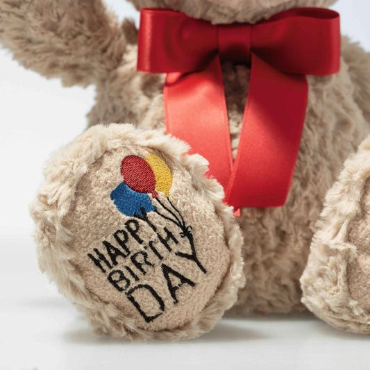 Steiff North America, Inc. - Jimmy “Happy Birthday” Teddy Bear with Bow - Plush