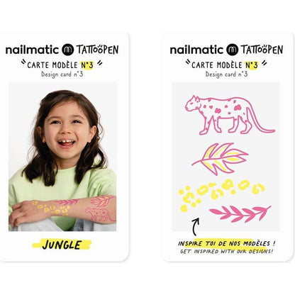 Nailmatic - Jungle Tattoo Pen Set for Kids - Trend Accessories