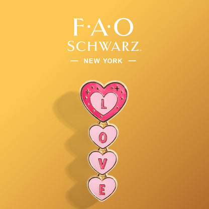 FAO Schwarz - LOVE Stack Enamel Pin - Collectibles