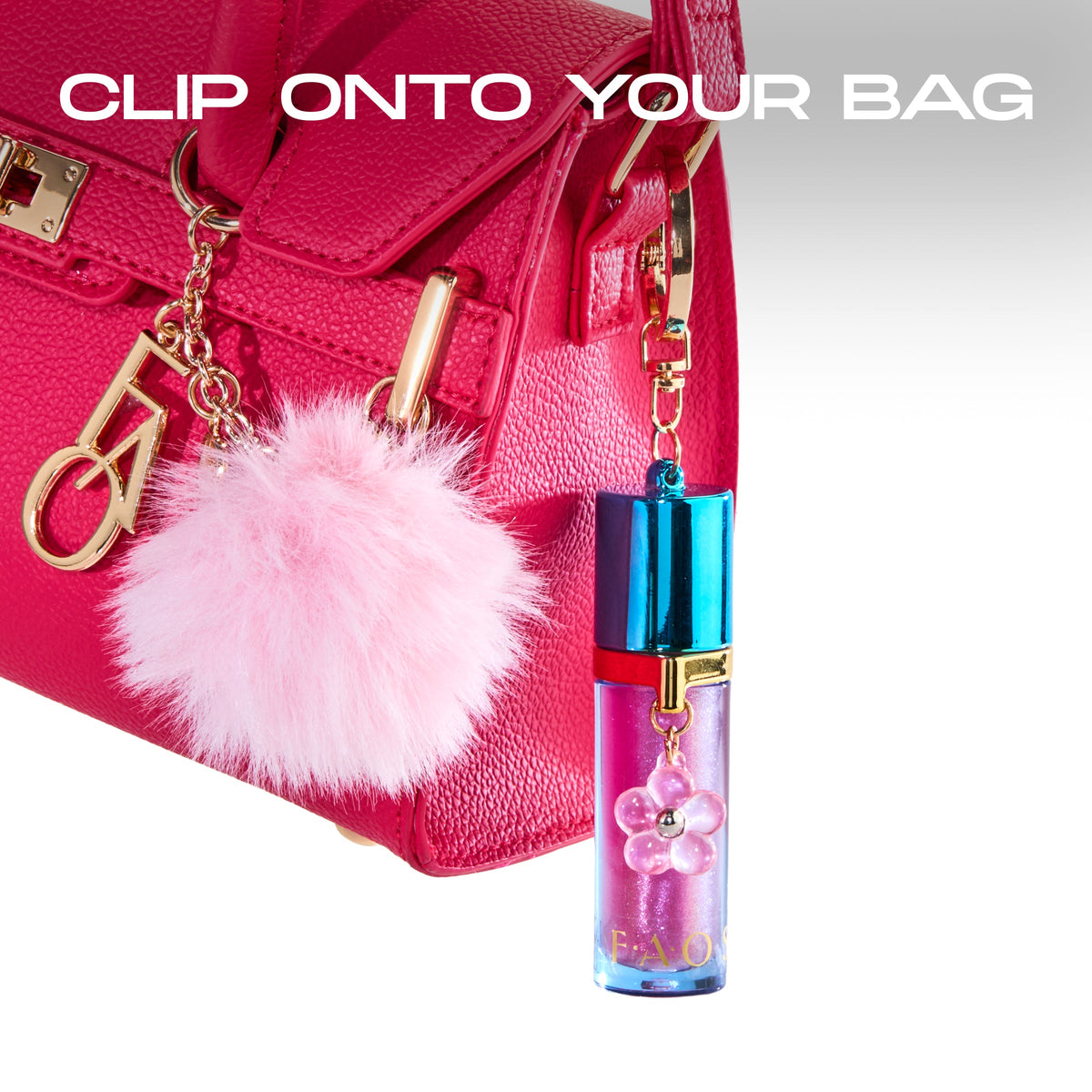 FAO Schwarz - Lip Gloss Keychain – Party Girl - Fashion Activity and Roleplay