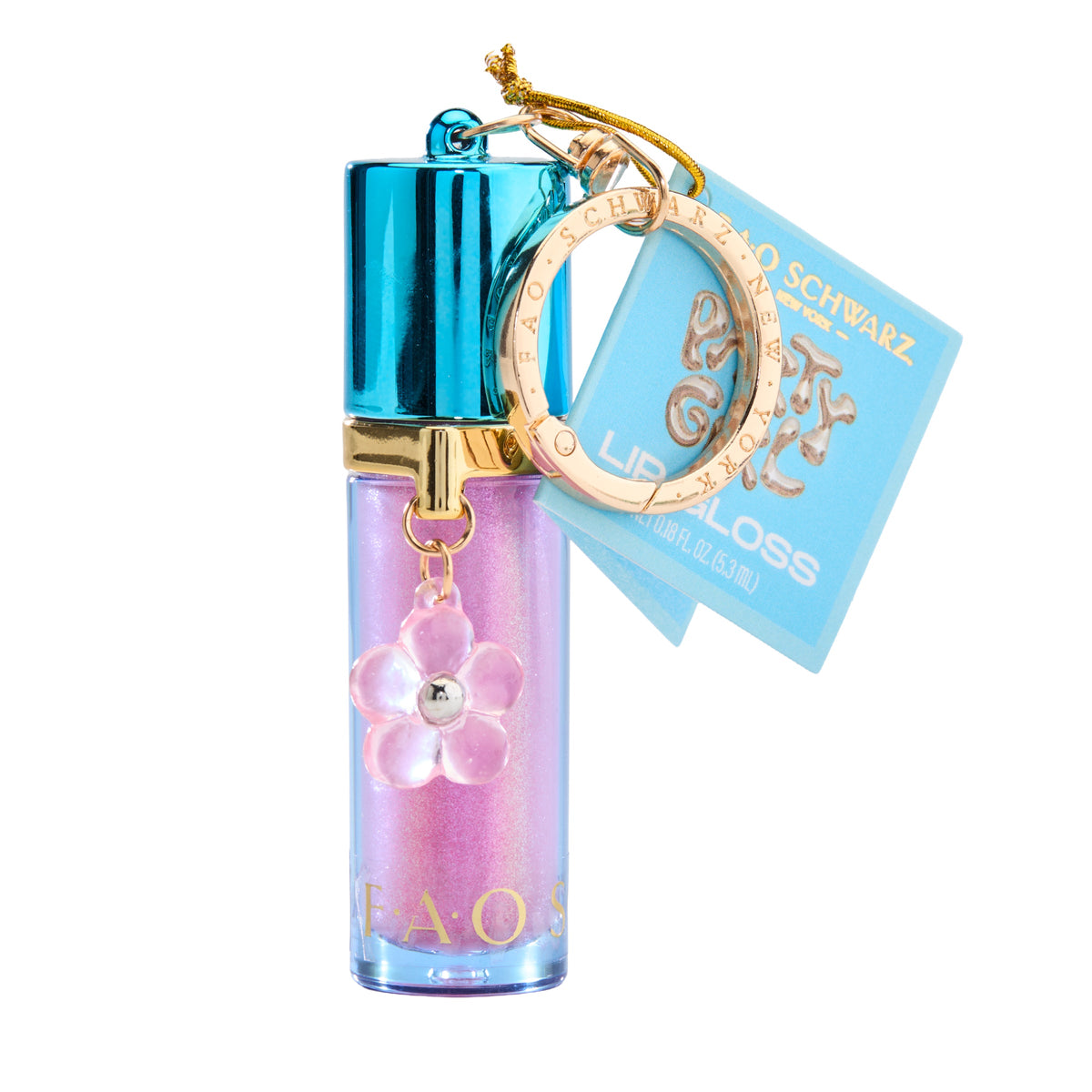 FAO Schwarz - Lip Gloss Keychain – Party Girl - Fashion Activity and Roleplay