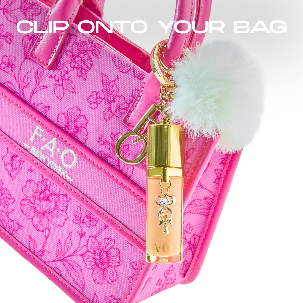 FAO Schwarz - Lip Gloss Keychain – Soft Vibe - Fashion Activity and Roleplay
