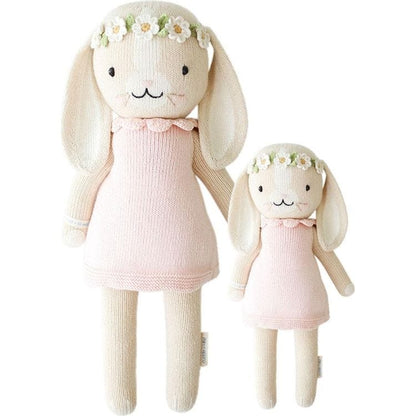 Cuddle And Kind - Little 13" Hannah the Bunny (Blush) Hand-Knit Doll - Plush