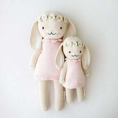 Cuddle And Kind - Little 13" Hannah the Bunny (Blush) Hand-Knit Doll - Plush