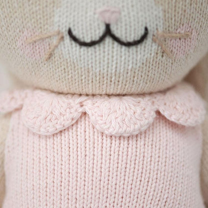 Cuddle And Kind - Little 13" Hannah the Bunny (Blush) Hand-Knit Doll - Plush