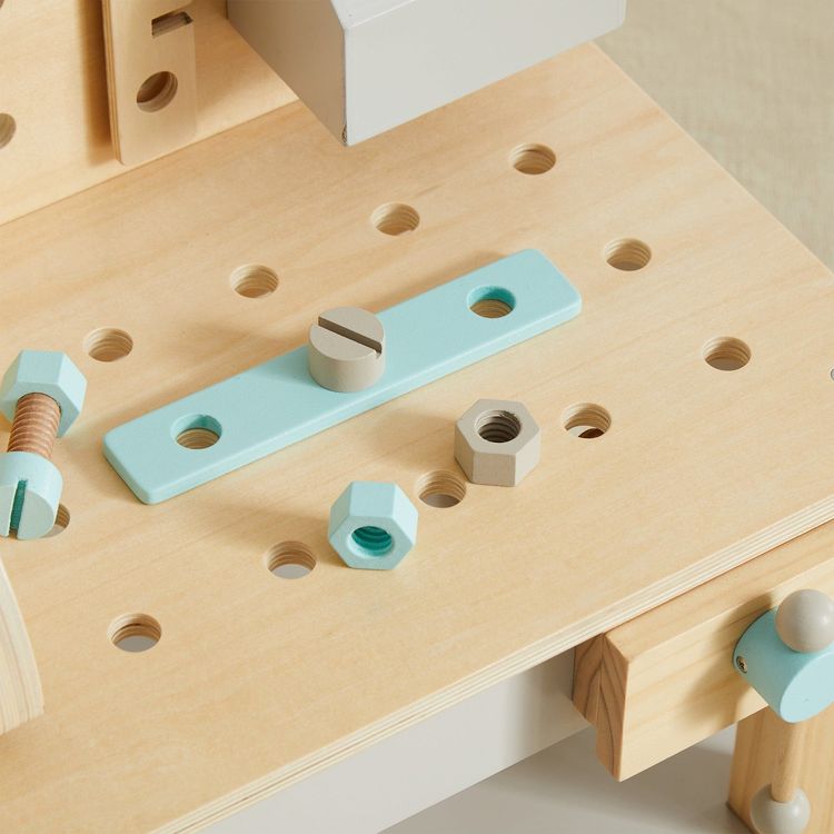 Wonder & Wise - Little Builder Wooden Construction Workbench - Preschool