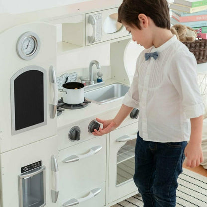 Teamson Kids - Little Chef Westchester Retro Play Kitchen - Ivory - Preschool